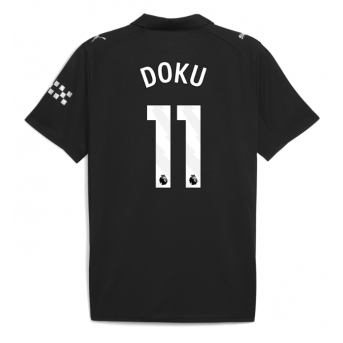 Billige Fotballdrakt Manchester City Jeremy Doku #11 Replika Bortedrakt 2025-26 Kortermet